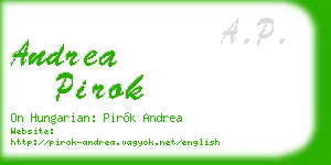 andrea pirok business card