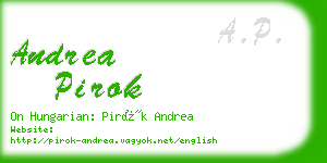 andrea pirok business card